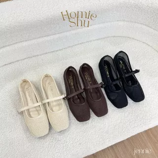 มีส่งด่วนใน4ชม.✅ JENNIE - HOMIESHU04 รองเท้าคัชชูหัวตัด รุ่นพื้นหนานุ่มพิเศษ แมรี่เจนตาข่ายใส่สบาย ไซส์36-42 (เท้าอวบ+1)