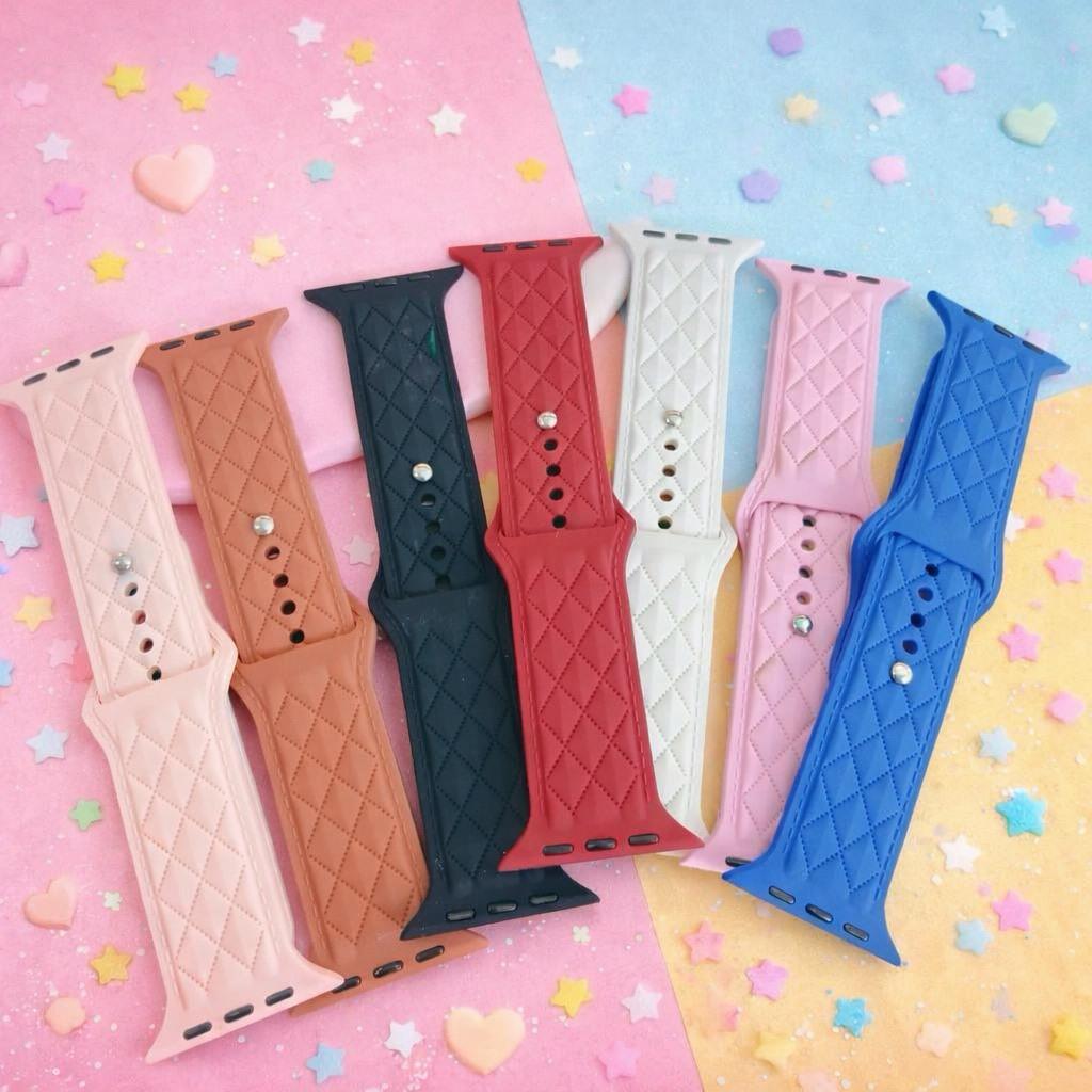 สายยาง ลายโซฟา แบบหนา ใช้ได้กับ Smart Watch วอทชเก้าแม็ก  X12Promax  HK9Pro Watch8Ultra  LG63Pro ขนา