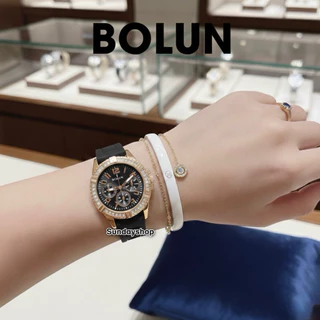 (BO-1) นาฬิกาข้อมือ BOLUN เพชรล้อม สายสวย ใส่แล้วดูดี งดงาม