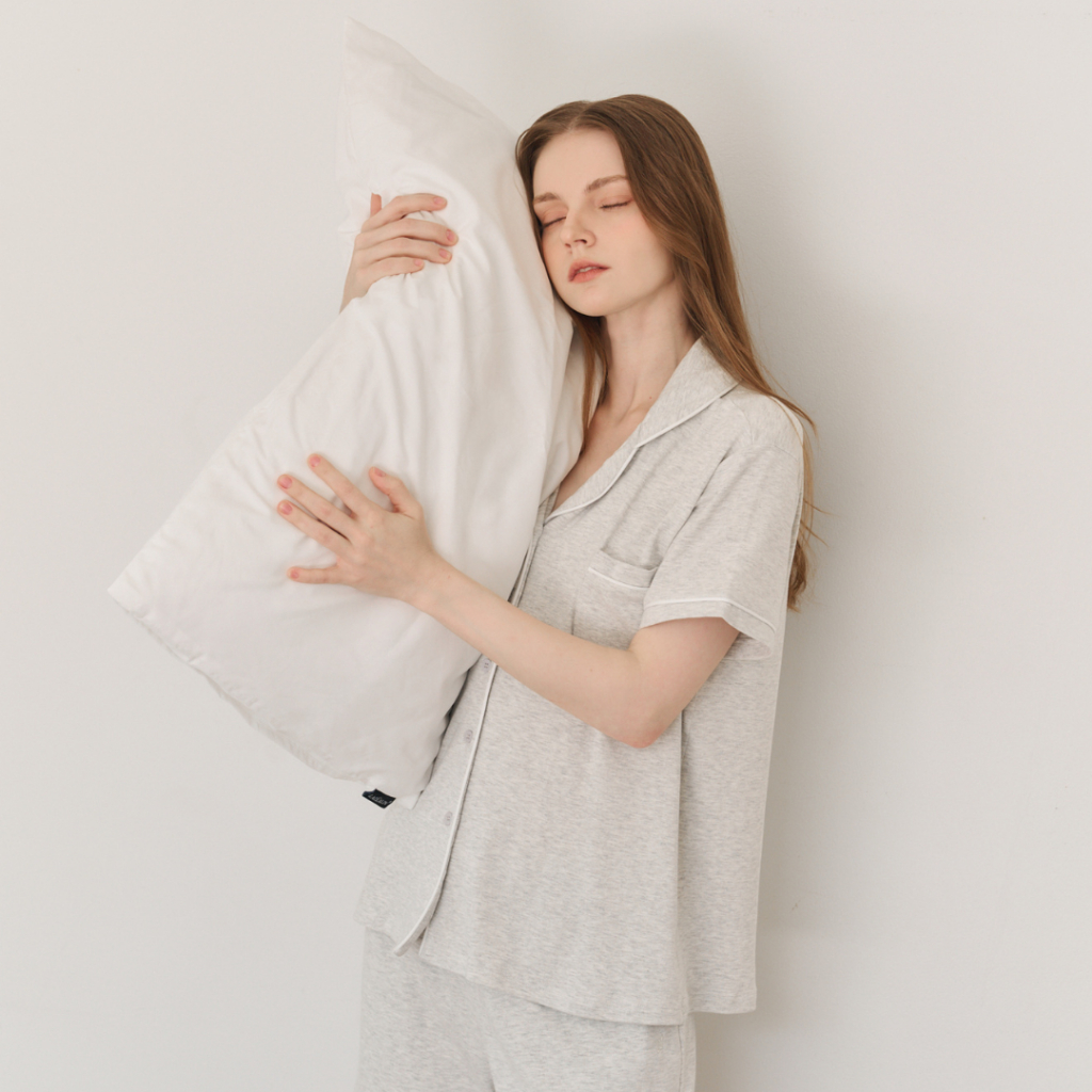 Withit Short Sleeve Pajama with Piping Set เซ็ทชุดนอนสีเรียบตัดขอบแขนสั้น - STW50934 / STW51935