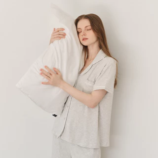 Withit Short Sleeve Pajama with Piping Set เซ็ทชุดนอนสีเรียบตัดขอบแขนสั้น - STW50934 / STW51935