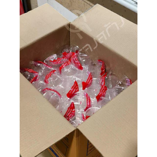 (ยกลัง1000ใบ) ปลาคราฟ แก้วน้ำเรียบใส 22 ออนซ์ ปาก 95 แก้วพลาสติก มี มอก.