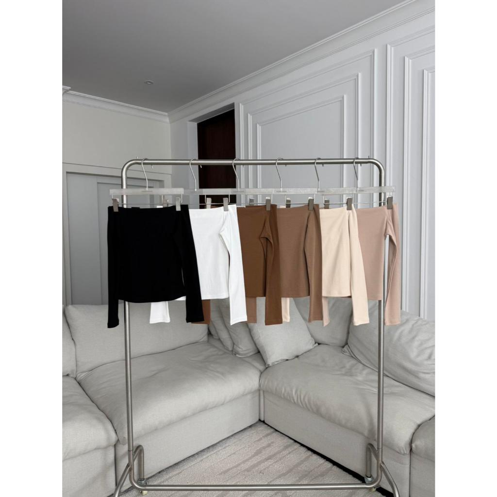 PTPL007 เสื้อแขนยาวปาดไหล่PROMTHONG