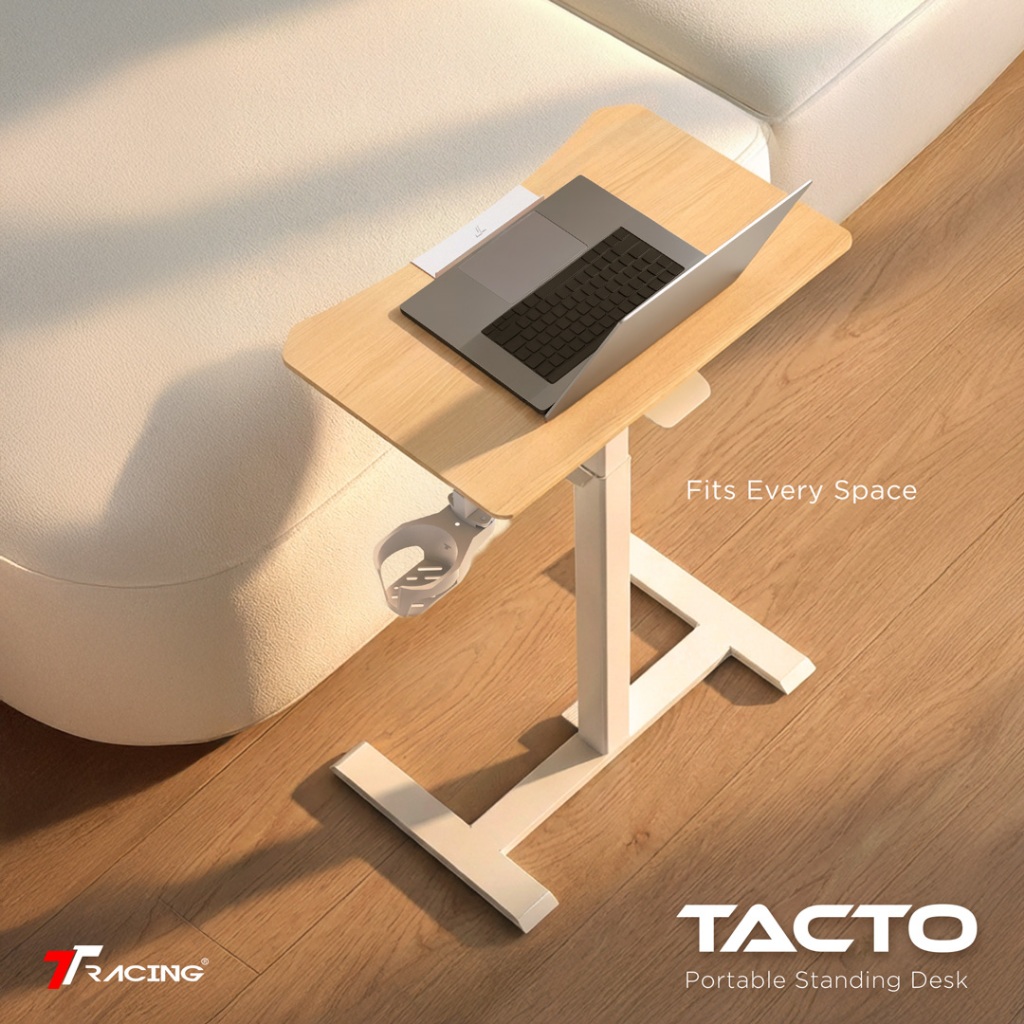 TTRacing TACTO โต๊ะข้างเตียง Portable Standing Desk 65x42cm โต๊ะคอมข้างเตียง โต๊ะวางโน้ตบุ๊ก ปรับความสูงได้