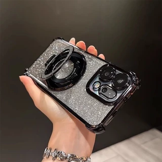 เคสตั้งได้ หรูหรา สำหรับ OPPO Reno16 16Pro 16F Reno15 15Pro max 15F 13 Find X9 X9Pro กากเพชร หรูหรา ตั้งได้ กันกระแทก CD