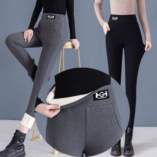 Plus size~Fleece Leggings กางเกงกันความร้อนผ้าฟลีซหนาสวมใส่ส…