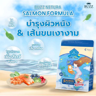 {FS} Buzz Netura บัซซ์ อาหารแมวสูตรโฮลิสติก-เกรนฟรี สูตรแซลมอน เนื้อปลาและไก่ และ Indoor ขนาด 4 kg