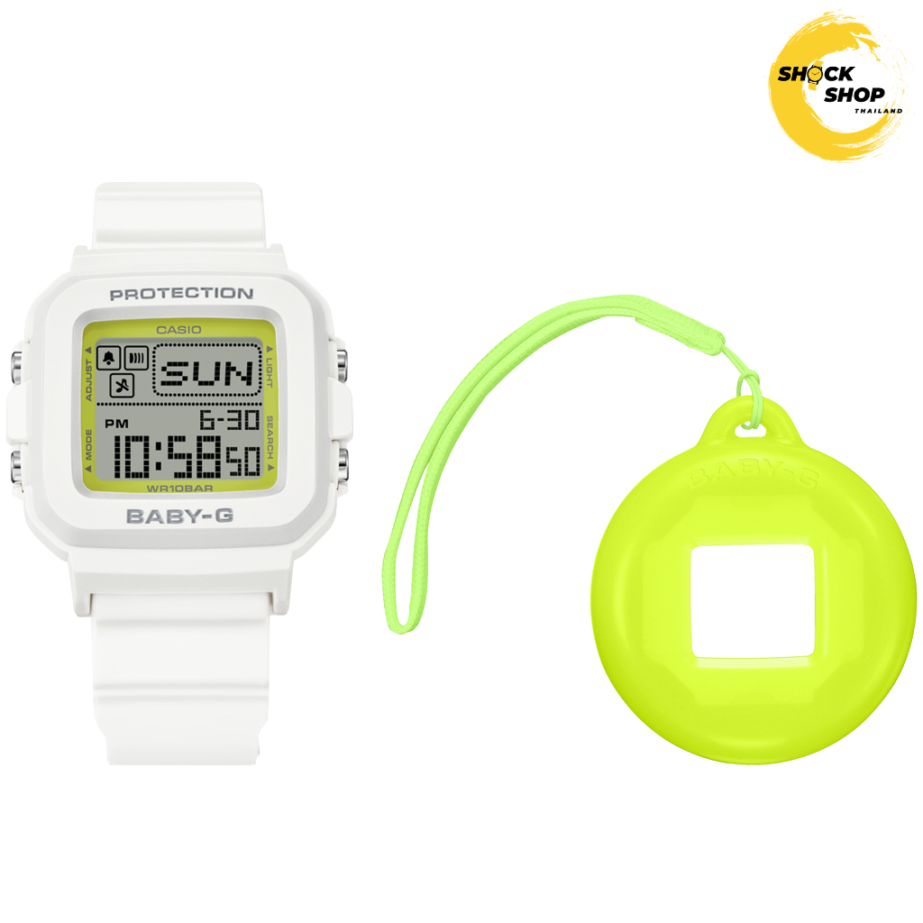 CASIO BABY-G นาฬิกาข้อมือผู้หญิง รุ่น BGD-10K-7D ซีรีส์ BGD-10 วัสดุเรซิ่น สีขาว เบบี้จี