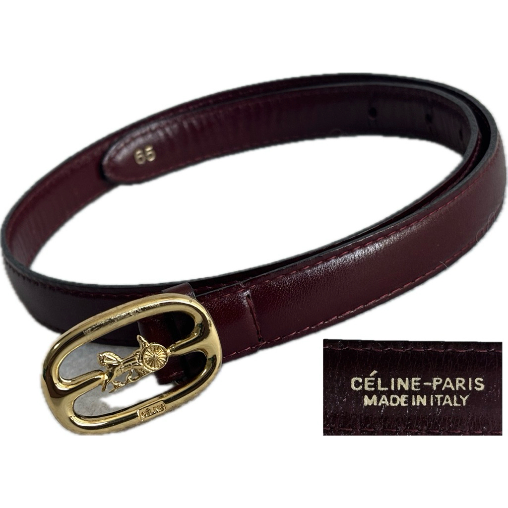 Belt12 เข็มขัด มือสอง ไม่การันตีแท้‼️ ขายตามสภาพ  เอวไม่เกิน 28 ใส่ได้ เข็มขัดวินเทจ Celine หัวเข็มข