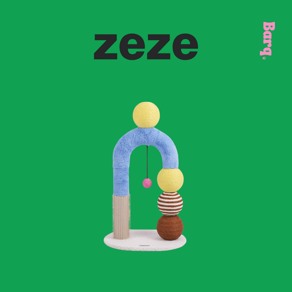 zeze ที่ลับเล็บแมว คอนโดลับเล็บ - รุ่น Enjoyit, Ballon Scratch Post เสาลับเล็บแมว ผ้ากำมะหยี่ barq.