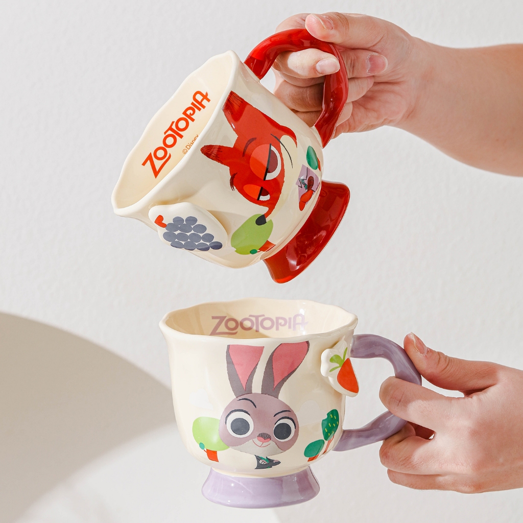 【ลิขสิทธิ์แท้】ซูโตรเปีย Zootopia แก้วเซรามิก 380ml 🦊🐰 จูดี้/นิค ลายน่ารัก พร้อมกล่องสวย ใช้เองหรือให้เป็นของขวัญ - รูปที่ 7