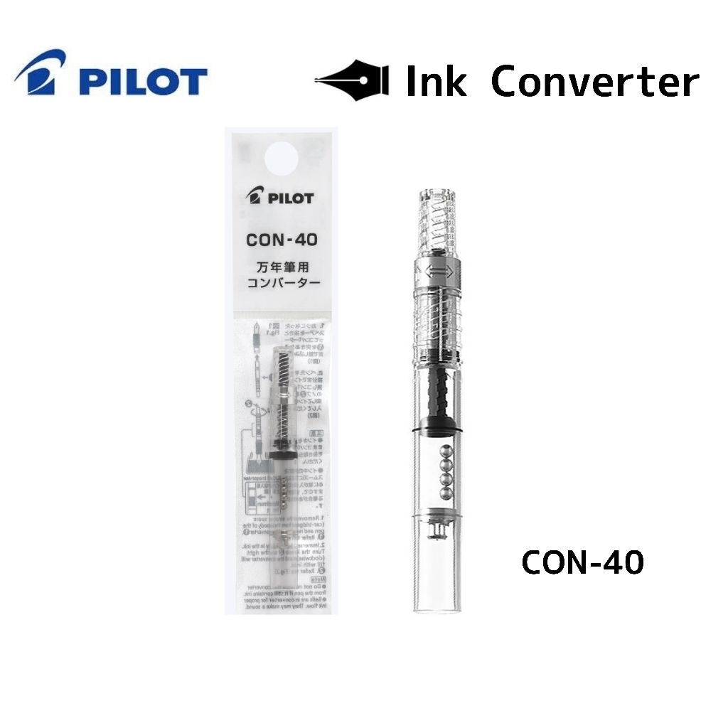 Pilot CON-40 ตัวสูบหมึกแบบบิดเกลียว (Ink Converter) สำหรับปากกาหมึกซึม Pilot มีความจุ 0.4 มิลลิเมตร (ราคาต่อ 1 ชิ้น)