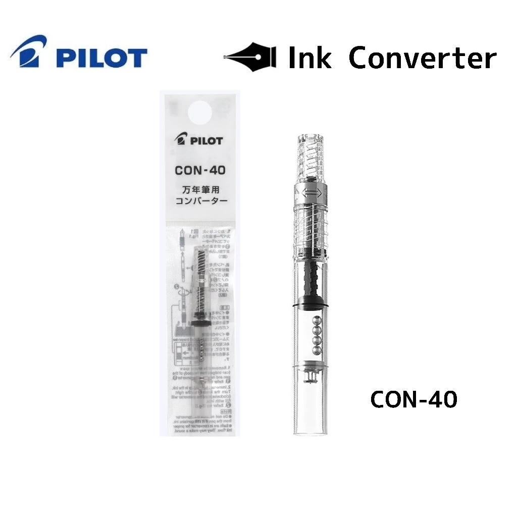 Pilot CON-40 ตัวสูบหมึกแบบบิดเกลียว (Ink Converter) สำหรับปากกาหมึกซึม Pilot มีความจุ 0.4 มิลลิเมตร (ราคาต่อ 1 ชิ้น)