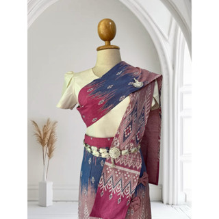 สไบ ผ้าฝ้าย ผ้ามัดเอวผ้าเบี่ยงบ่า ผ้าฝ้ายพิมพ์ลาย กว้าง5นิ้ว…