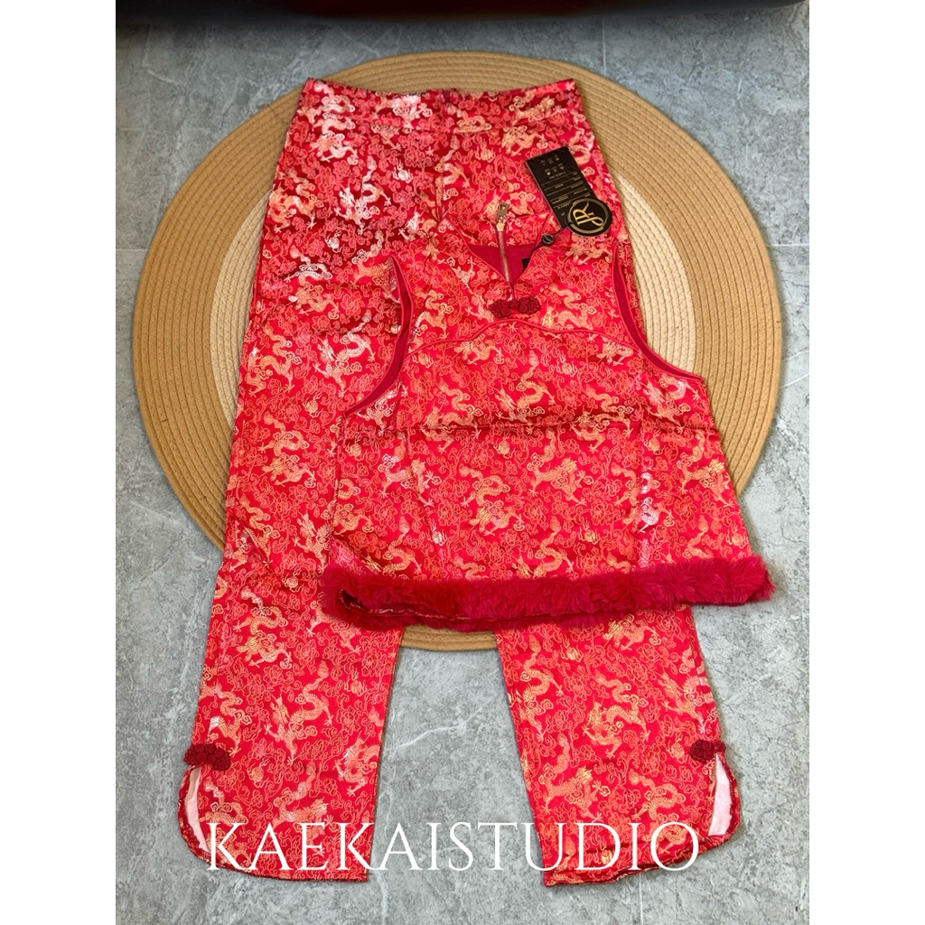 🧧ชุดตรุษจีน  ⛩️ สไตล์จีนเก๋ๆ ใส่รับเฮงวันตรุษจีน 🪭 งานป้าย Jariya ~ เสื้อ + กางเกง ✅พร้อมส่ง