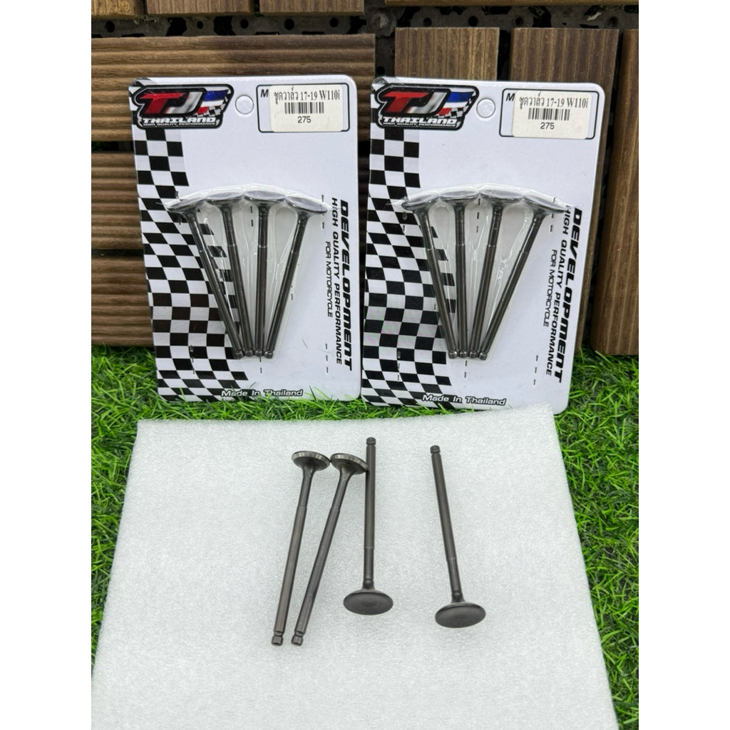 วาวสำเร็จใส่ฝาสูบ110i/4วาว-เวฟ100/4วาวขนาดใบวาว17-19มิลราคาต่อ1ชุดใน1ชุดมีวาว4ตัวไอดี-เสีย