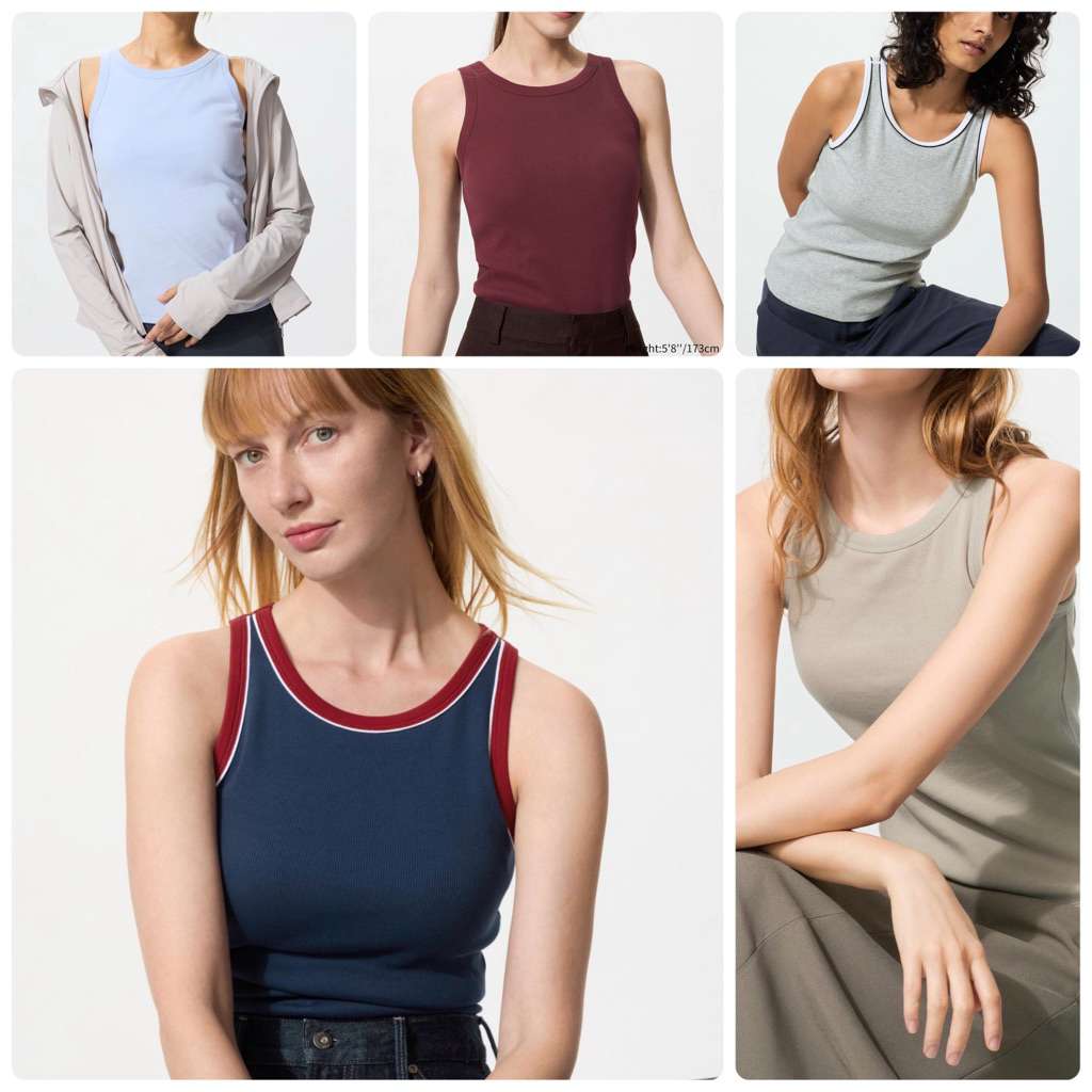 Uniqlo เสื้อแขนกุดมีบราในตัว AIRism