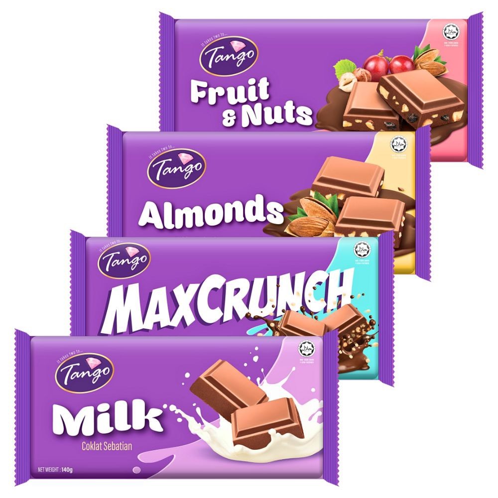 Chocolate ฺBar Tango สอดไส้ถั่วต่างๆ มี 4 รสชาติ