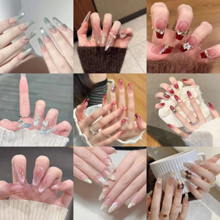 เล็บปลอมสไตล์เวียดนามเรียบหรูดูแพง  เล็บปลอมติดไปเที่ยวแกรมๆ