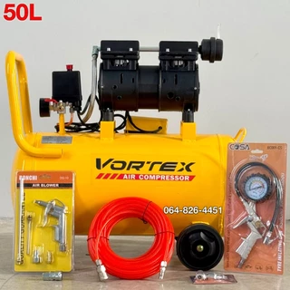 ปั้มลม 30ลิตร 50ลิตร Vortex รุ่นLimited เสียงเงียบ ปั้มลมออยฟรี Oilfree +อุปกรณ์ครบชุด รับประกัน1ปี