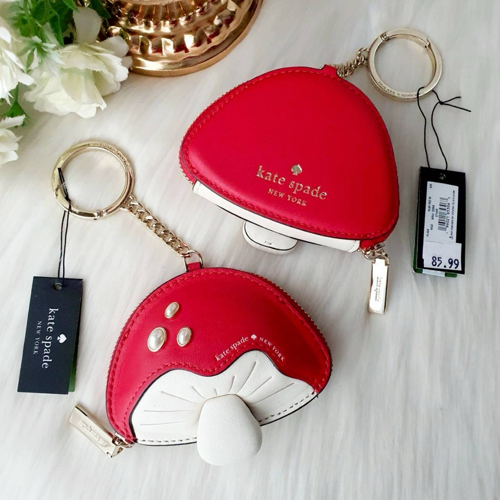 🎀(สด-ผ่อน) แคท เสปด KL929 3d Mushroom Bag Charm พวงกุญแจ กระเป๋าใส่เหรียญ