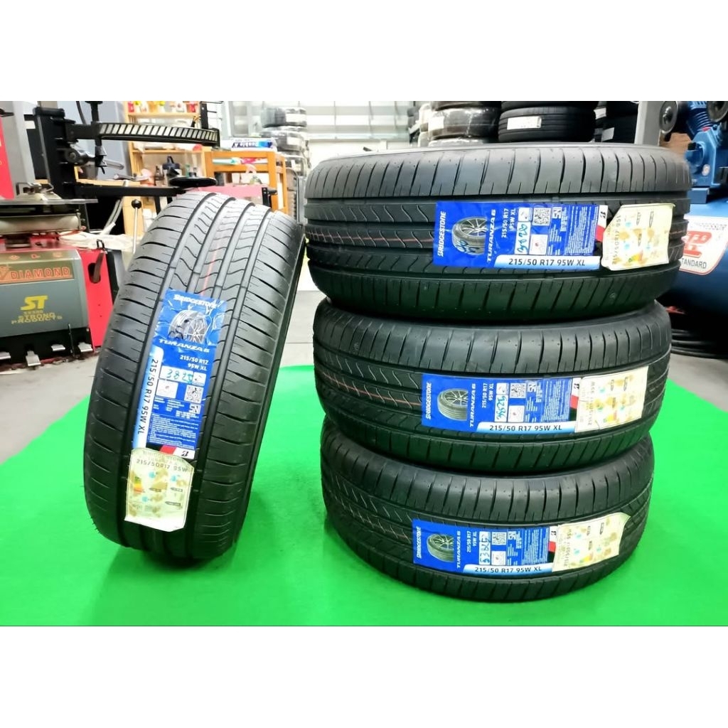 ยางใหม่ค้างปี 215/50R17 Bridgestone Turanza 6 ผลิตปี 2025 ประกันบวม 2 ปี พร้อมจุ๊บลม ส่งฟรีมีเก็บปลา