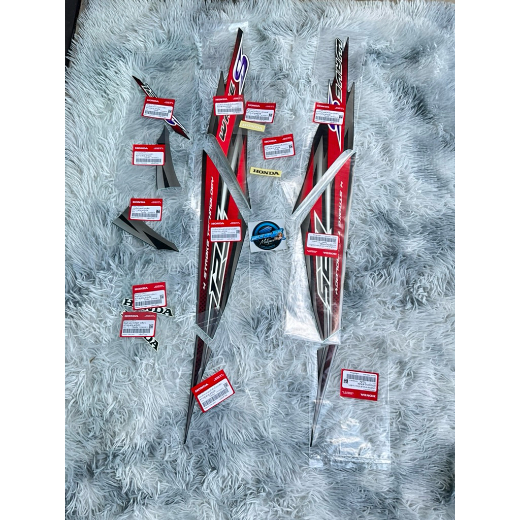 สติกเกอร์เวฟ125S / wave125Sไฟเลี้ยวบังลม ปี2007 รถสีดำ แท้ศูนย์ฮอนด้า💯💯