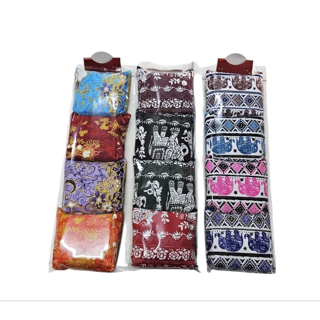 VZกระเป๋าใส่เศษเหรียญลายไทย แพ็ค 4 ใบ  ✨ของฝากน่ารัก พกพาง่าย ลายช้างและลวดลายไทยสุดคลาสสิก ราคา ถูกที่สุด ดีลบีเคเค แกลเลอรีภาพที่ 3