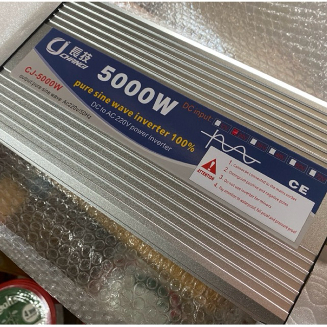 inverter cj 5000w 12/24/48v คลื่นเพียวไซน์ อินเวอร์เตอร์แปลงไฟ