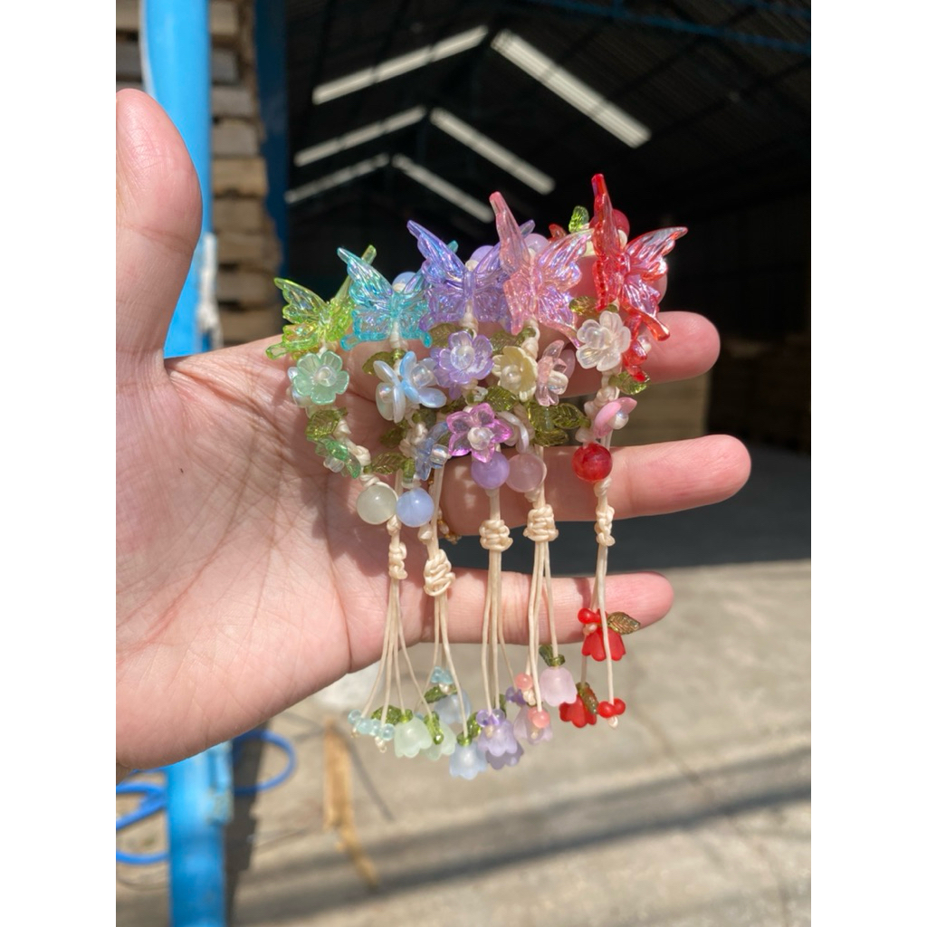 สายรัดเข็มขัดนักเรียน ผีเสือ งานเชือกเทียน ปรับสายได้ สายรัดเข็มขัดนักเรียนเจ้าหญิง💗