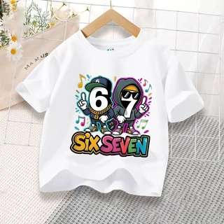 H1343 (ส่งจากไทย)เสื้อยืดเด็กแขนสั่ง ลายแฟชั่นสวยน่ารัก.ใส่ได้ทั้งเด็กชายและเด็กหญิง