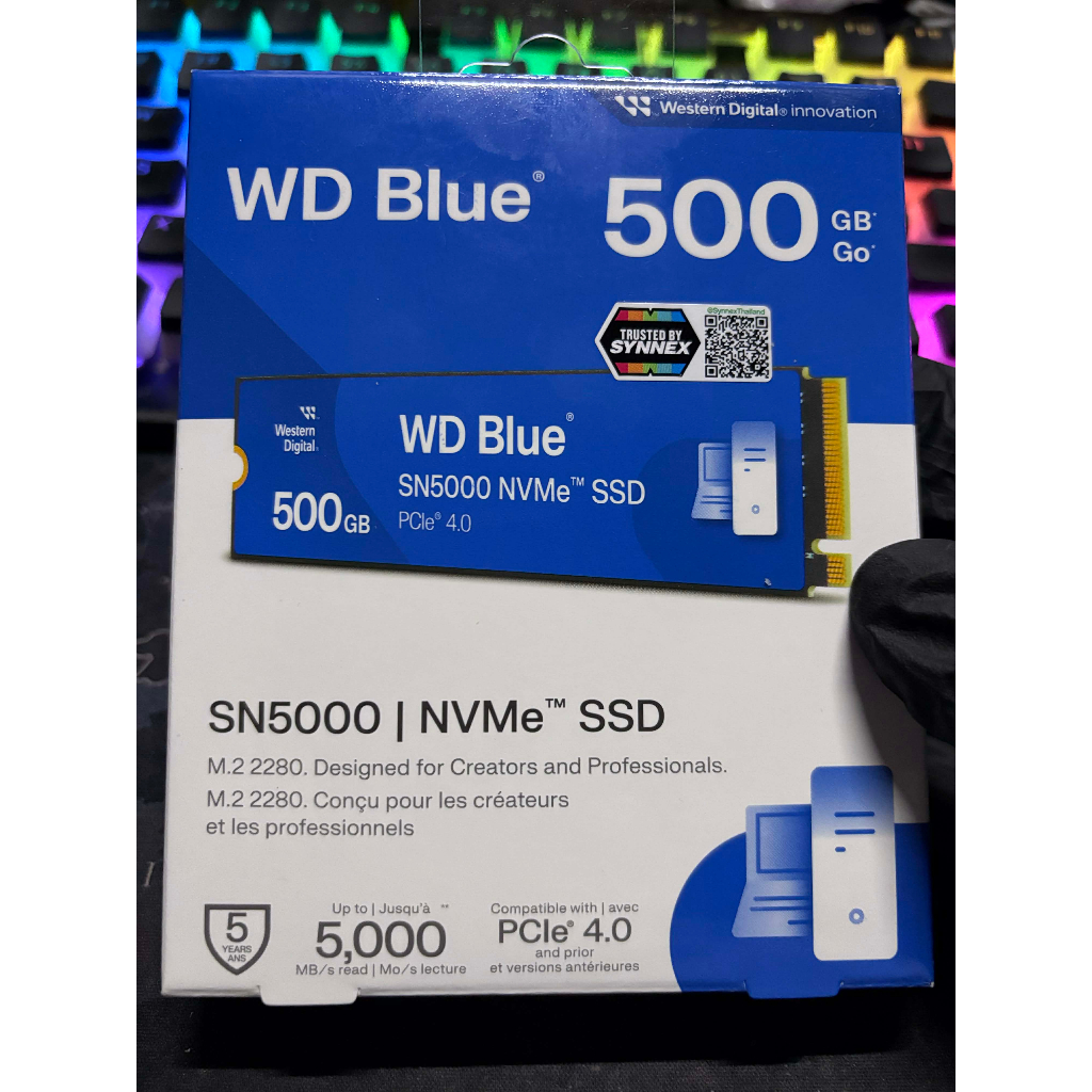 WD BLUE SN5000 500GB PCIe Gen4 x4 NVMe M.2 2280 (ของใหม่ ไม่แกะ)