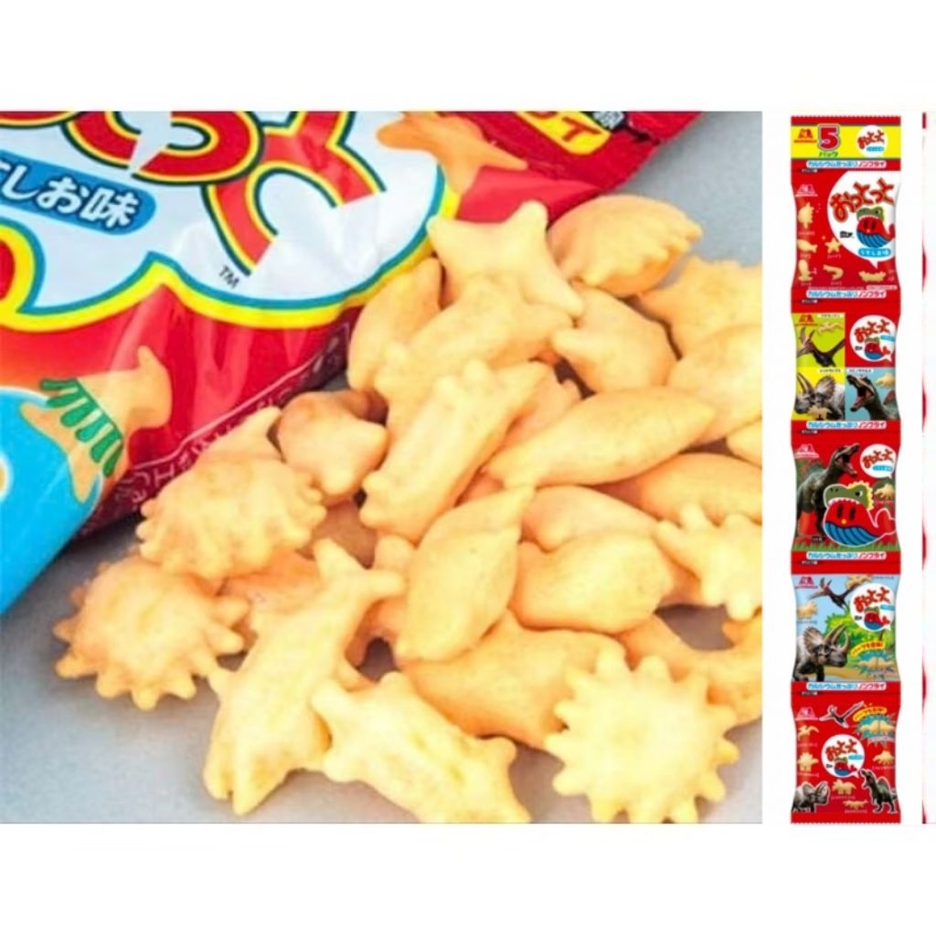 [ยกแถว 5 ซอง] MORINAGA  Otto Snack Pack ขนมข้าวเกรียบ รูปทรงสัตว์ทะเล  ขนมขบเคี้ยวสำหรับเด็ก จากญี่ปุ่น(10gx5ซอง)