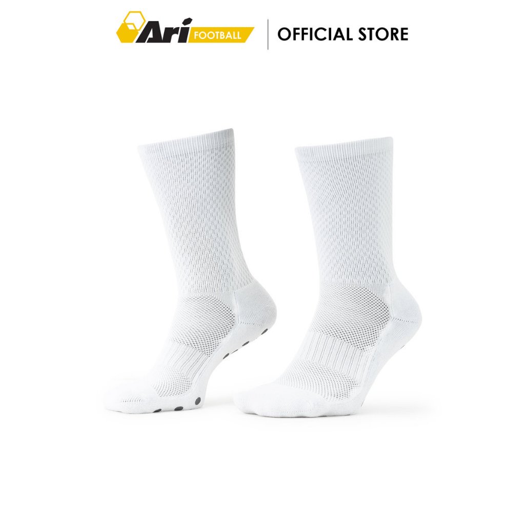 GOALE NON SLIP HALF SOCKS - WHITE (GA018S) ถุงเท้าครึ่งแข้งกันลื่น GOALE สีขาว