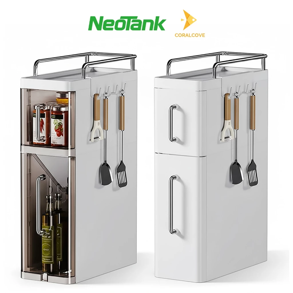 NeoTank ชั้นวางเครื่องปรุงแบบลิ้นชัก กันสนิม กันฝุ่น ฐานมั่นคง ประหยัดพื้นที่ วางได้แม้พื้นที่แคบ