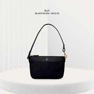 RAINBOU - ELLY , BLACK NYLON กระเป๋าสะพายไนลอน