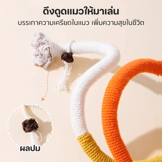 เชือกงู ของเล่น เชือกแมว🐱 กัดสนุก เคี้ยวสบาย เชือกฝ่ายธรรมชาติ ทําความสะอาดฟัน ผลมาทาทาบิดึงดูด✨