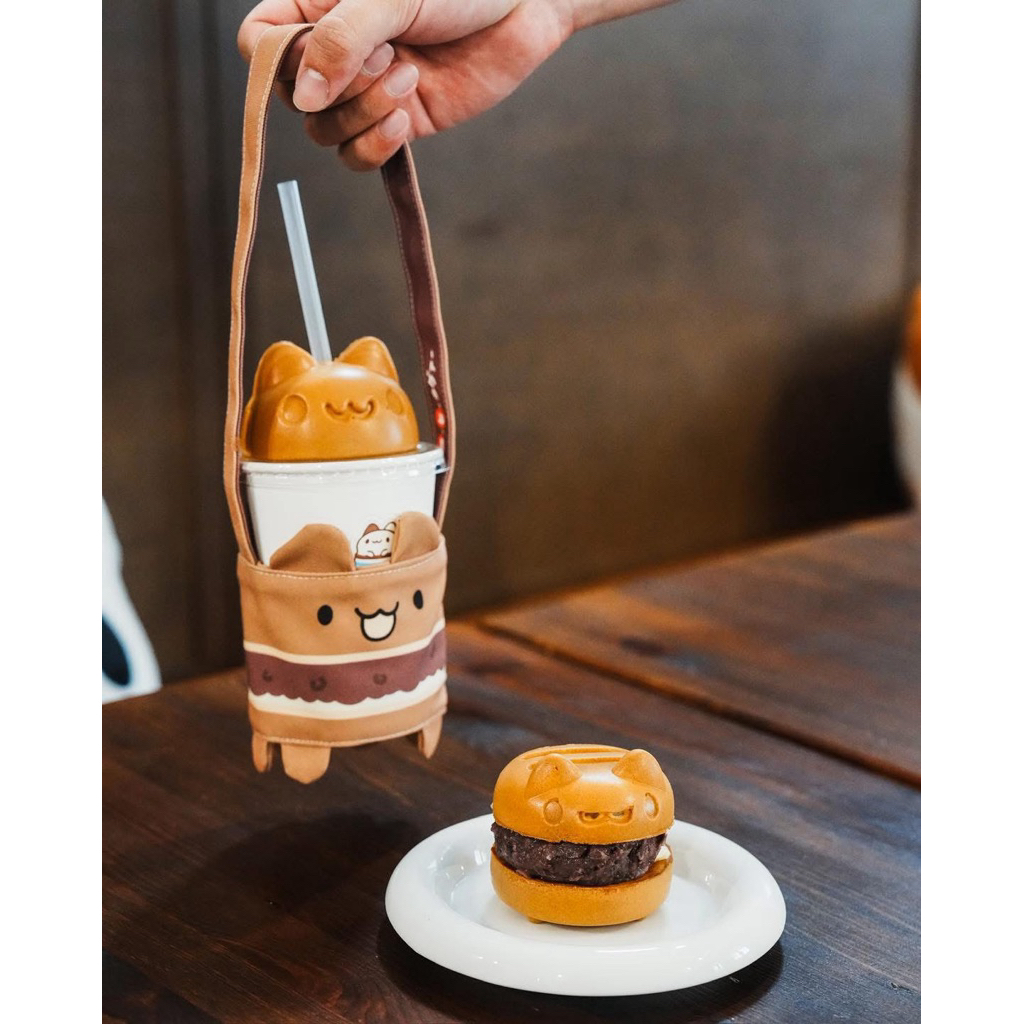 🤎🤎Bugcat Capoo🤎🤎หูหิ้วแก้วจากร้านFoam Cat Cafe’
