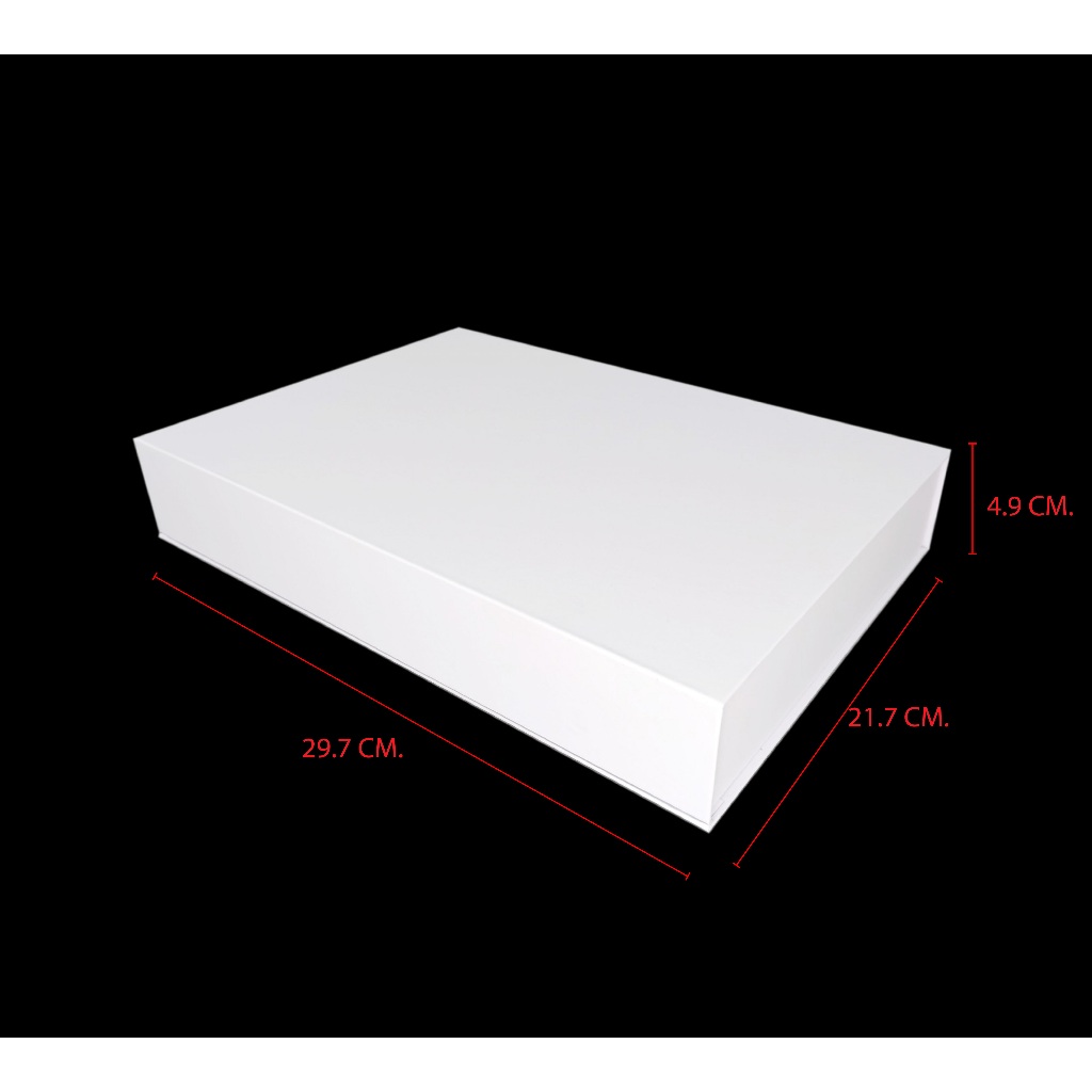 RD964 กล่องจั่วปัง ทรงฝาเปิดแม่เหล็ก ขนาด 21.4 x 30 x 5 ซม. ฐานยื่น 0.3 ซม.
