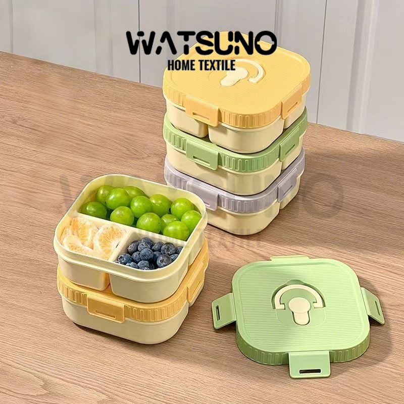 Watsuno.ภาชนะเก็บอาหารในครัว, ภาชนะใส่สลัดผลไม้, กล่องอาหาร, กล่องอาหารกลางวัน, กล่องเบนโตะสำหรับพนักงานออฟฟิศ