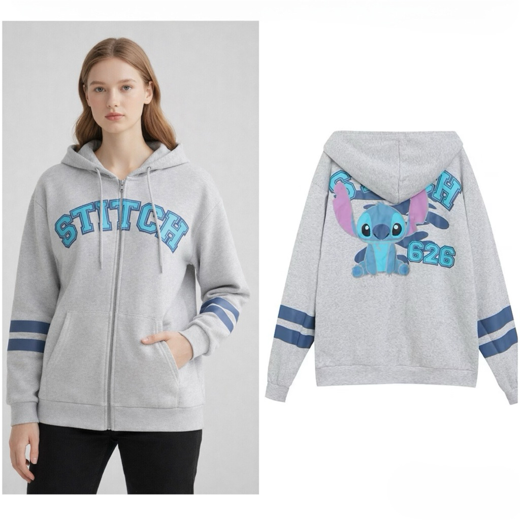 STITCH hopdie 🧊Stitch  Classic 626  ❄️ เสื้อฮู้ด  STITCH งานแท้ (TS428) baseball Flr.3