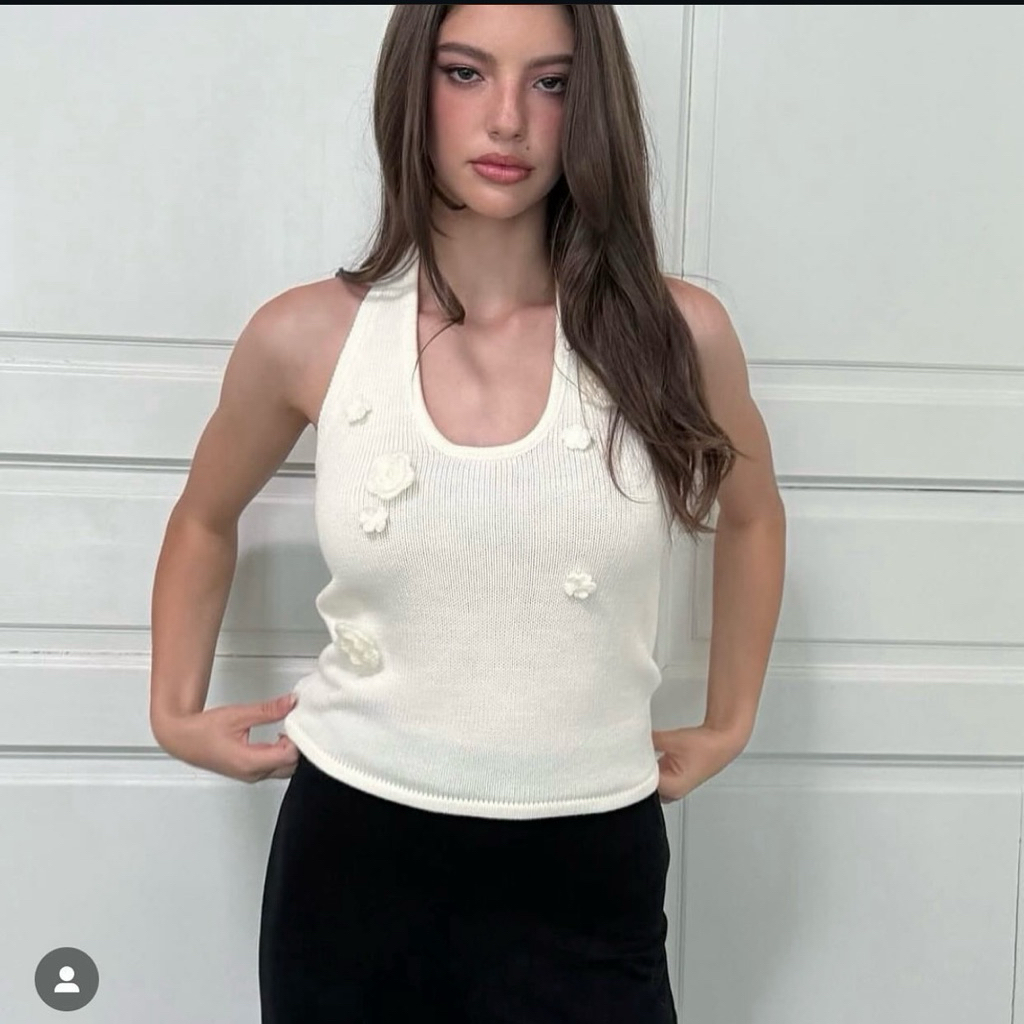 #rush official Florette knitted สี Beige