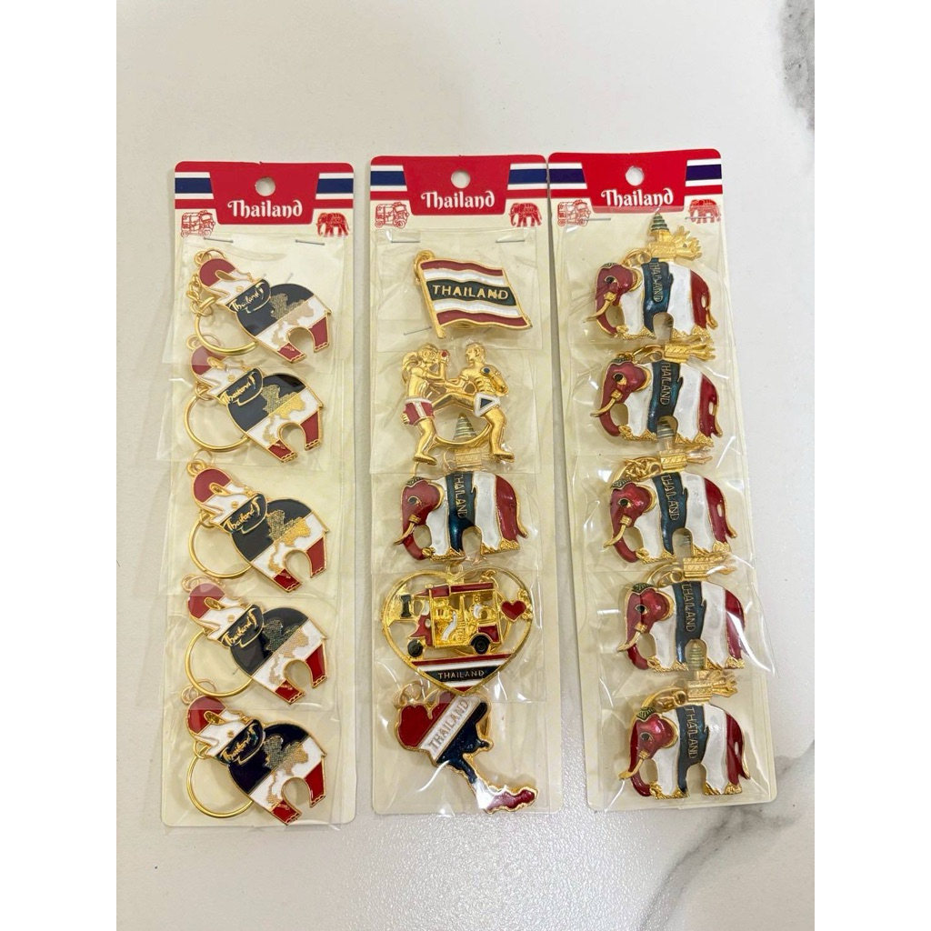 พวงกุญแจจของที่ระลึก ช้างไทย 5ชิ้น