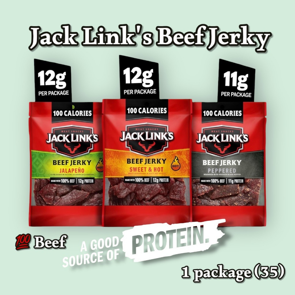 Original Beef Jerky , riginal Flavour High Protein Meat Snack 35g. เจอร์กี้ ขนมขบเคี้ยวเนื้อ โปรตีน สูง รสชาติดั้งเดิม