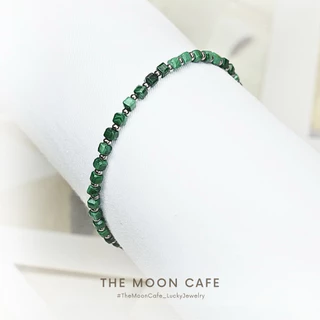 MALACHITE มาลาไคต์ หินแท้ | ผู้พิทักษ์กงล้อแห่งโชคลาภ มั่งคั่ง มั่นคง สร้อยข้อมือ หินนำโชค เสริมดวง