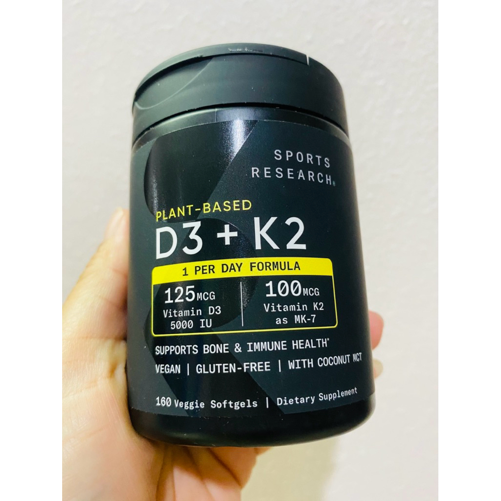 D3 +K2 จากอเมริกา ยี่ห้อSport Research ขนาด 160เม็ด