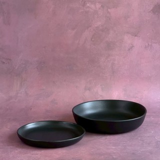 จาน ชาม ถ้วย เซรามิค สีดำด้าน สไตล์โมเดิร์น เข้าไมโครเวฟได้ …