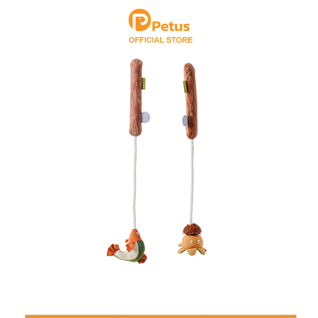 Petus ของเล่นสุนัขเชือกกัด ของเล่นกัดสัตว์เลี้ยง Dog Chew Toy ช่วยเสริมพัฒนาการ เชือกยาว 44ซม. มีให้เลือก 2แบบ