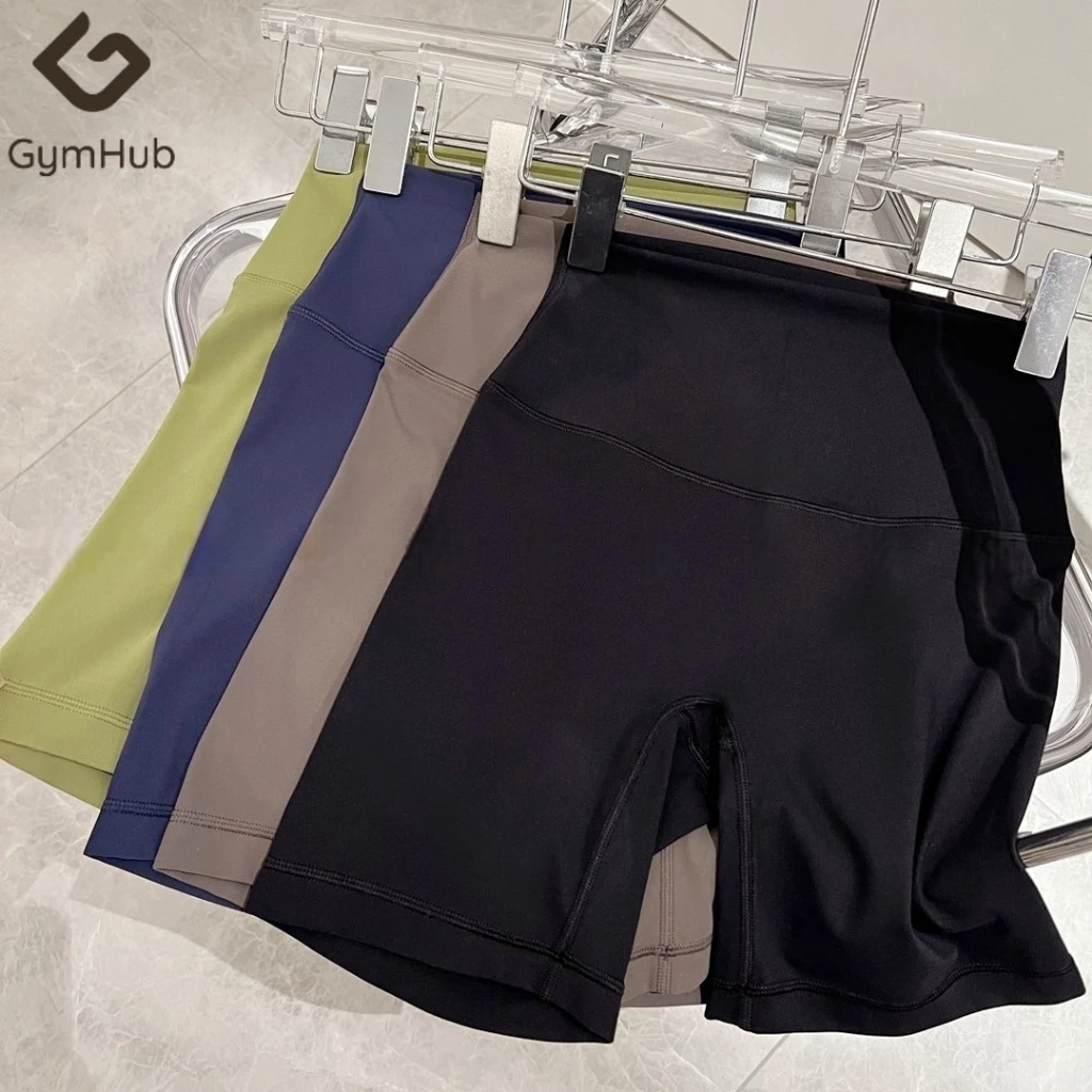GymHub กางเกงขาสั้นโยคะผู้หญิง เนื้อสัมผัสเนียนสมบูรณ์แบบ ไม่มีเส้นขอบกระชับสัดส่วน เอวสูง สำหรับออกกำลังกายและวิ่ง