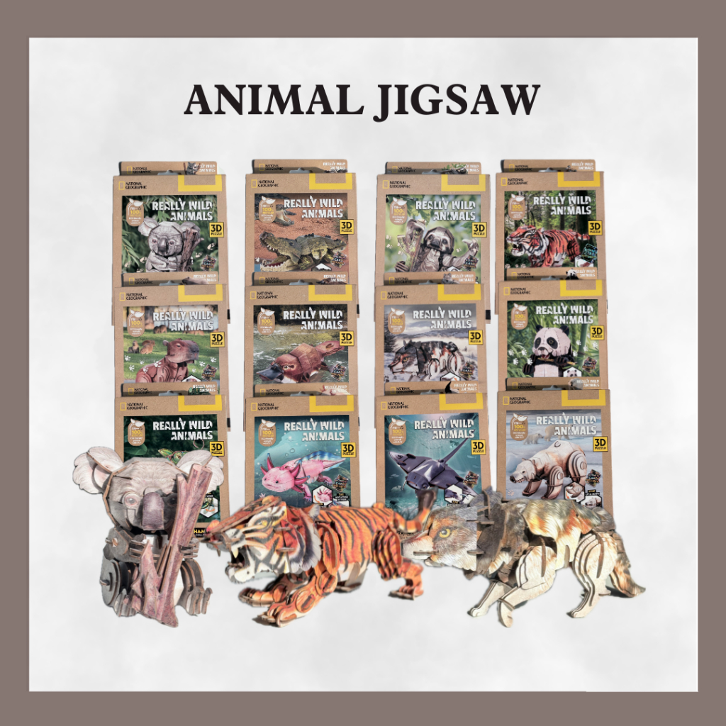 จิ๊กซอว์ 3 มิติ Cubicfun Animal มีสะสม 12 แบบ ของเสริมทักษะ ของเล่นปริศนา จิ๊กซอว์